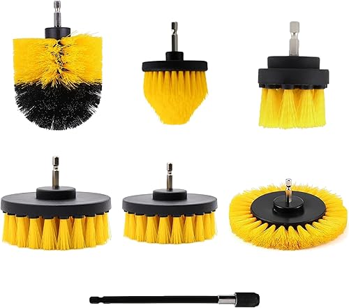 Bohrerbürstenaufsatz bohrbürste - 5 Stück elektrische Bohrerbürsten-Kit Bohrmaschine – ideal für Poolfliesen, Badezimmer, WC, Keramik, Marmor, Auto - Cheap-Us