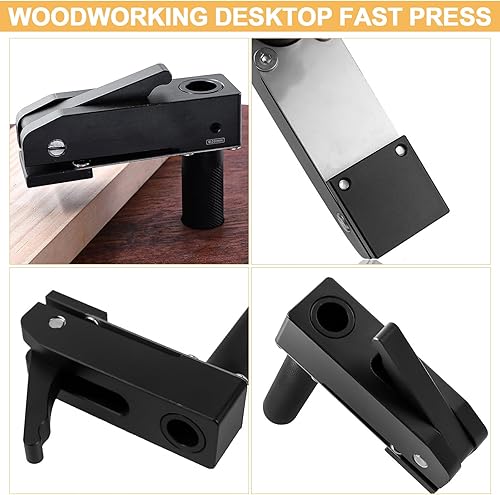 2 Stück Niederhalter Bankhaken 20mm, Lochrasterplatte Werkbank Niederhalter 20mm, Schraubzwingen für die Werkbank Schnellbefestigungsklemme für Werkbank, Holzbearbeitung (1) - Cheap-Us