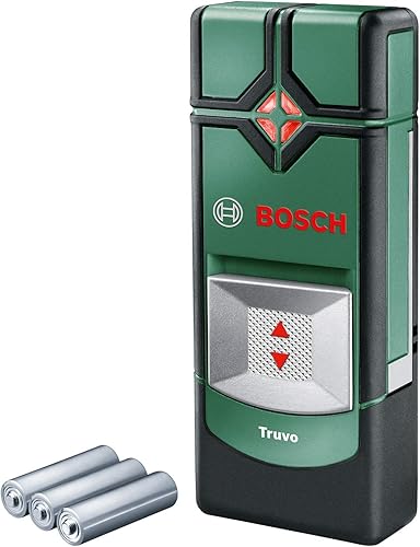 Bosch Ortungsgerät Truvo der 2. Generation (einfache Ein-Knopf-Bedienung, einfaches Orten von stromführenden Kabeln und Metallobjekten, Wandscanner bis 70mm, im E-Commerce Karton) - Cheap-Us