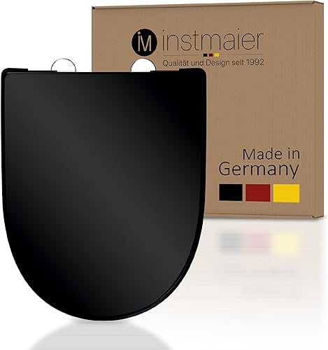 instmaier | D-Form | Toilettendeckel mit Absenkautomatik weiß | Made in Germany | Toilettensitz aus Duroplast | Leicht abzunehmende Toilettenbrille | WC-Sitz stabil bis 250kg - Cheap-Us