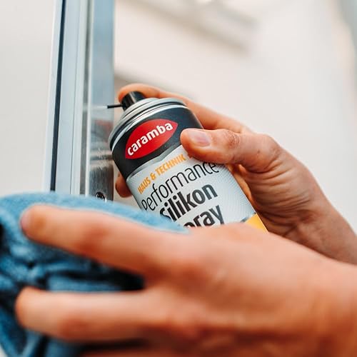 Caramba Performance Silikon Spray, Gleitspray zum Pflegen und Schützen, Schmieröl für Kunststoff, Gummi und Metall, Farblos und Geruchsarm, 300 ml - Cheap-Us