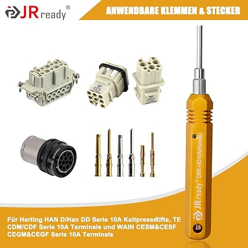 JRready DRK-HD10A Kontakt Entfernungswerkzeug Zum Entfernen Harting HAN D/Han DD Serie Von 10A 16A Kalt-Crimpstiften TE/WAIN Serie 10A Klemmen Für Schwerer Steckverbinder Auspinwerkzeug Von Klemmen - Cheap-Us