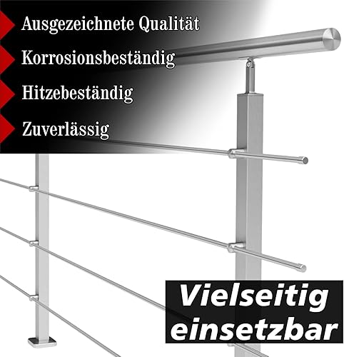 PRIOstahl Querstabhalter Traversenhalter Stabhalter Halter Durchgehend - 10 Stück für Rundstab 10 mm Anschluss: Flach für Querstäbe Querstabgeländer Geländerbau Rostfrei aus Edelstahl V2A - Cheap-Us