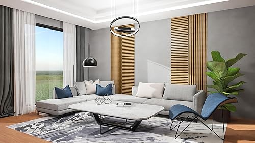 Wohnartig | Wandverkleidung | Lamellenverkleidung | Akustikpaneel | Wandpaneele auf filz | Akustikfilz | Lamellenwand | Lamellen dekor | Schwarz | 270cm Hoch | 45cm Breit | - Cheap-Us