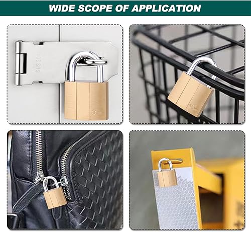 Vorhängeschloss 2er Set mit 6 Schlüssel, 38mm Schloss Wetterfest Schlösser mit Schlüssel Lock für Koffer Schränke Garage Spinde - Cheap-Us