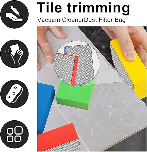 GOMETY Diamant-Handpolierpads, 5 Stück Diamant-Schleifblock-Set, Diamant-Polierpad Block Schleifblock, Glas-Schleifpads zum Schleifen von Beton Granit, Marmor, Keramik 60#, 120#, 240#, 400#,1000# - Cheap-Us