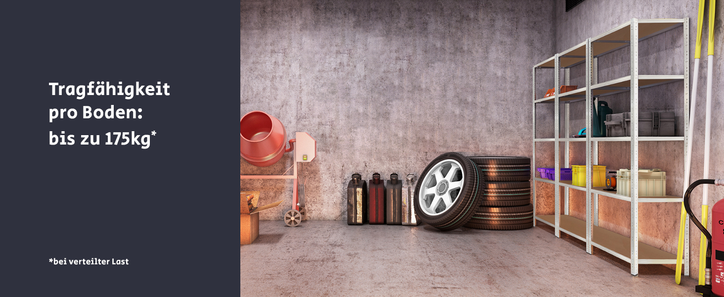 shelfplaza, Lagerregal, Steckregal, Regal ohne Schrauben