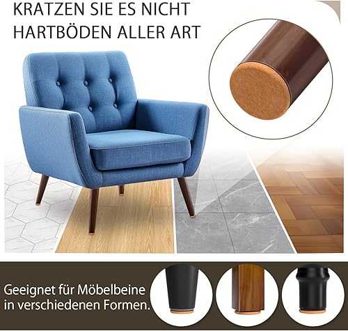 24 Stück Filzgleiter für Stühle, 25mm Filzgleiter Selbstklebend Stuhl, Möbelgleiter Filz für Möbel Rund Stuhlbeinkappen - Cheap-Us