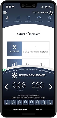 powerfox WLAN Stromzähler Auslesegerät Stromverbrauch Echtzeit per App | Ausleseadapter SmartMeter | Energiemanagement | Einspeisung PV Anlage Balkonkraftwerk | Energiemonitor poweropti PA201901 (LED) - Cheap-Us