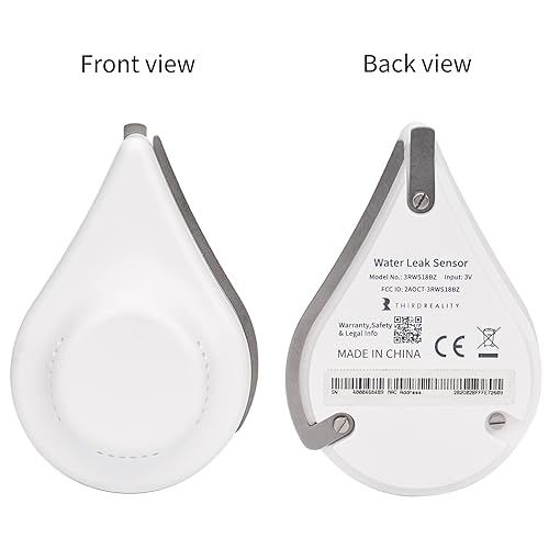 THIRDREALITY Zigbee Water Leak Sensor with Dripping Detection 2 Pack, 120 dB Alarm, App Notifications Enabled When Work with Home Assistant and Compatible Zigbee HUB, Batteries Included - Cheap-Us