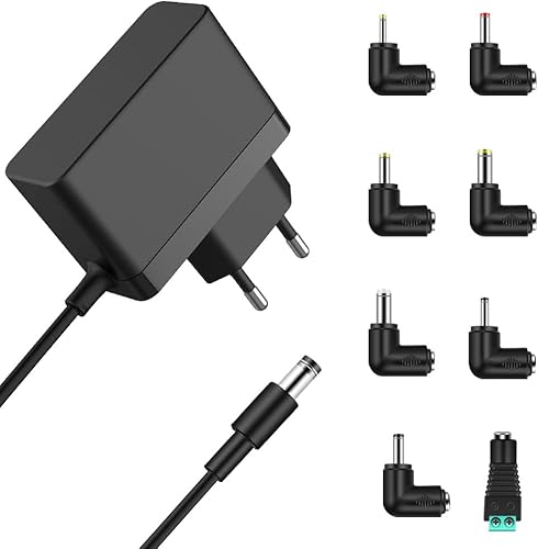 Bouge 12V Netzteil kompatibel mit Makita Baustellenradio DMR 115 / DMR 114 Ladekabel Mit 8 Steckern, Ersatz Netzadapter Mit B-Adapter für Original Steckernetzteil SE00000679 DAB Akku Radio 1.5m - Cheap-Us