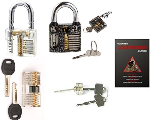 Lock Picking Übungsschlosser 4 Stück !! Lockpicking Anleitung/Handbuch Sonderpreis !! Übungsschloss Haustüre und Bügelschloss Dietrich Lockpicking Lock picking, Locksmith - Cheap-Us