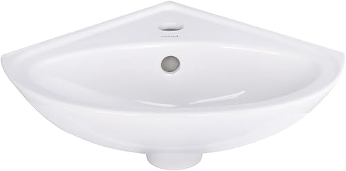 Belvit Keramik Eck Waschbecken Handwaschbecken 36x36x15 cm - Cheap-Us