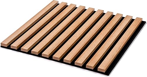 Wohnartig | Wandverkleidung | Lamellenverkleidung | Akustikpaneel | Wandpaneele auf filz | Akustikfilz | Lamellenwand | Lamellen dekor | Schwarz | 270cm Hoch | 45cm Breit | - Cheap-Us