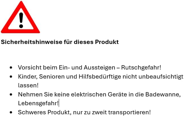 BADOSAN Badewanne RIVIERA | Design Badewanne Made by Hoesch | Acryl | 170x70cm | KOMPLETTPAKET mit Wannenträger und Ablaufgarnitur - Cheap-Us