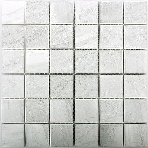 Keramik Mosaik Fliesen Matte Beton Optik Shepherd Grau Wand Boden Dusche Bad - Cheap-Us