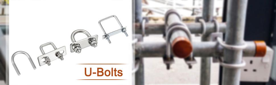 u bügel gewinde bügelschraube quadratrohrschelle m8 m34 bolzen u-bolts rechteckrohrschelle