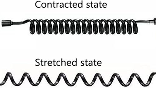 TYMYW Bidet Schlauch für Toilette,Einziehbarer Brauseschlauch,Messing-Anschluss Spiralschlauch,Flexibler Feder-Brauseschlauch,Schwarz,1,5M - Cheap-Us