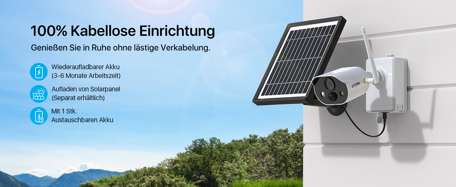 100% Kabellose Einrichtung