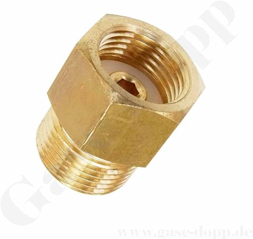 Gase Dopp Reduzierung W 21,8 x 1/14' RH AG x W 24,32 x 1/14' RH IG - Adapter Argon/Stickstoff 200 bar - Cheap-Us