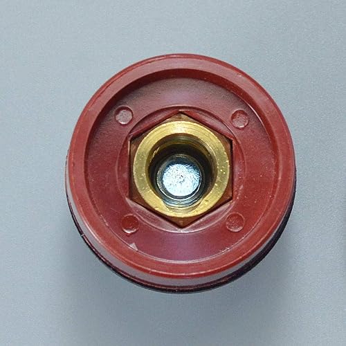 RIVERWELD TIG-Schweißkabel-Panelstecker-Buchsenset DKJ10-25 & DKZ10-25 Schnellverschluß 200Amp Rot und Schwarz 4 Stück - Cheap-Us