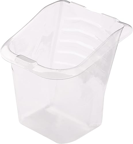 MIVOS Farbeimer mit 5 Stück Einlagen - 1L Farbbecher - regulierbarer Griff - Kunststoffeimer - Baueimer mit speziellen Rillen - orange - robuster Kunststoff - Made IN EU - Cheap-Us