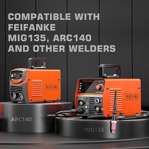 FEIFANKE WP-17V Argon WIG Schlauchpaket 10-50mm² Anschluss 3.0M Lederholster Schlauchpaket mit Zubehör Kompatibel mit ARC140 MIG135 Schweißgeräten - Cheap-Us