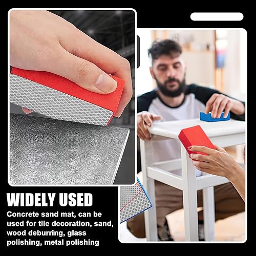 GOMETY Diamant-Handpolierpads, 5 Stück Diamant-Schleifblock-Set, Diamant-Polierpad Block Schleifblock, Glas-Schleifpads zum Schleifen von Beton Granit, Marmor, Keramik 60#, 120#, 240#, 400#,1000# - Cheap-Us