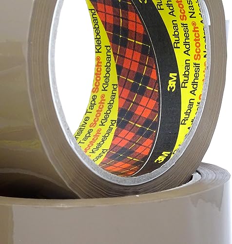 3M Scotch Paketklebeband 305 PP, geräuscharm abrollend, zum Verpacken, Verpackungsklebeband in 3M-Qualität, 66m x 50mm, Paketband (6 Rollen - transparent) - Cheap-Us