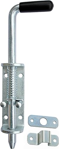 Türriegel Torriegel Bolzenriegel Riegelverschluss 420/14 mm Verzinkt (1, Türriegel 420/14) - Cheap-Us