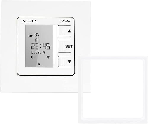 NOBILY Rolladen Zeitschaltuhr ZS2 mit Astro-Funktion inkl. Zwischenrahmen für Busch-Jaeger Reflex-SI Rolladenzeitschaltuhr Timer Rolladenuhr Uhr Schalter für Rolladenmotor Rohrmotor - Cheap-Us