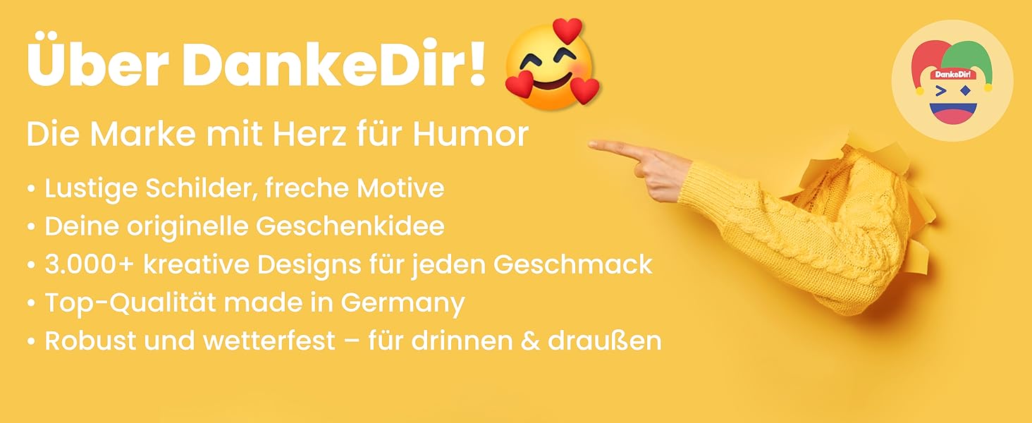 lustige Geschenkideen humorvolle Schilder Made in Germany kreative Deko witzige Geschenkartikel