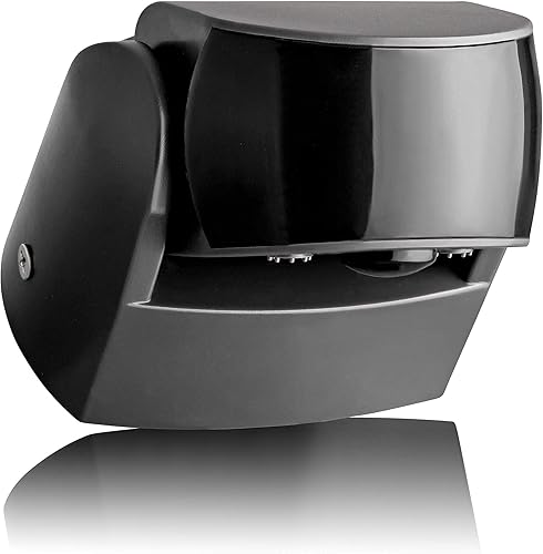 SEBSON® Bewegungsmelder Aussen IP65 Aufputz, LED geeignet, programmierbar, Infrarot Sensor 12m / 180° - 3m / 360° (2 Sensoren), Wand Montage schwenkbar, 3-Draht Anthrazit - Cheap-Us