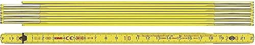 BMI 972900200 Holzgliedermaßstab aus Buchenholz, Gliederstärke 3 mm, Gelb - Cheap-Us