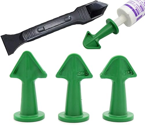 Dichtungsdüse und Abstreiferset Silikon-Dichtmittel Silikon Caulking Werkzeug set Glatter Finishing-Dichtungs-Tool-Kit für Badezimmer, Küche, Raum, Boden, Ecke-Schaber-Beauty Dichtmittelentferner - Cheap-Us