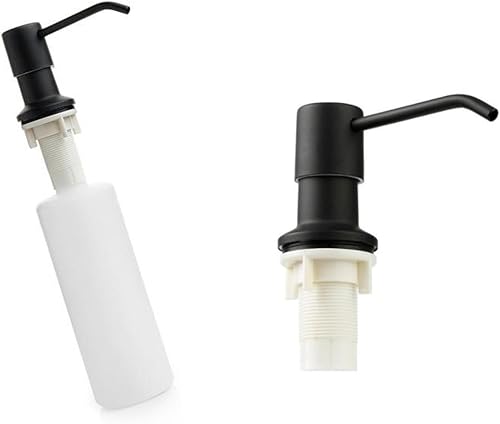 Seifenspender Spülmittelspender für Spülbecken Einbau Spüle Küche Rund 300 ml (Gold) - Cheap-Us