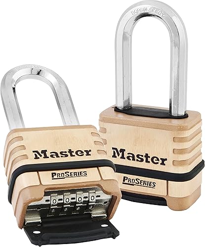 Master Lock Padlock, ProSeries Brass Resettable Combination Padlock, High Security Lock Best Used for Commercial and Industrial Applications - Cheap-Us