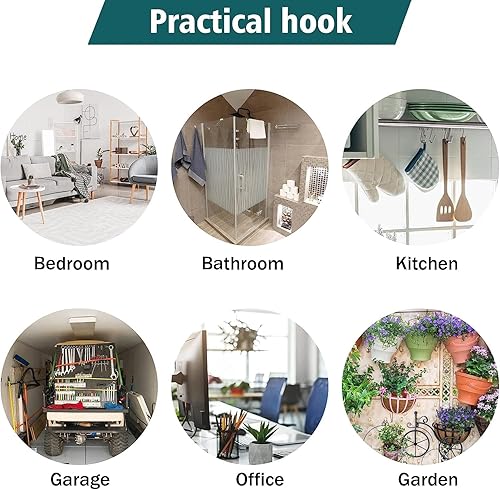 JatilEr 5 Stück S Haken Groß, Weiß Gummiert 14 cm Hacken zum Einhängen, Anti-Rost Metallhaken zum Aufhängen Belastbar bis 30KG S-Form Hängehaken für Kleiderstange Küchenleiste in Schlafzimmer Bad Büro - Cheap-Us