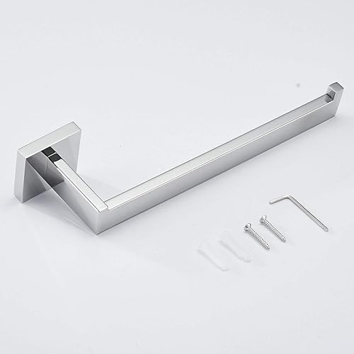 Beelee Handtuchhalter, poliertes Chrom Handtuchstange Handtuchring, Wandmontage, SUS 304Edelstahl, offener Arm, Einzelstange, BA19905C - Cheap-Us
