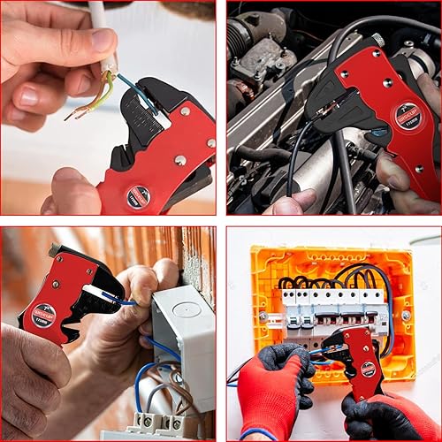 WISEUP Automatische Abisolierzange und Abschneider,Adlerzange (7-Zoll) Kabelschneider, 2 in 1 Abisolierzange für 0,2-6,0mm² Elektrokabel elektrische Kabel 、Elektronik- und Kfz-Reparaturwerkzeug - Cheap-Us