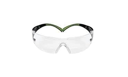 3M SecureFit 400 - Schutzbrille, kratzfest / beschlagfrei, klar +1,5 Linse, SF415AS / AF, Farbe schwarz / grün - Cheap-Us