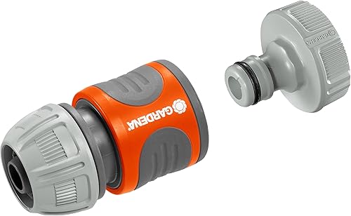 Gardena Pumpen-Anschlusssatz: Schlauchkupplung zum schnellen Anschluss von 13 mm (1/2 Zoll)-Schläuchen an Pumpen mit 33,3 mm (G 1 Zoll)-Außengewinde (1750-20) - Cheap-Us