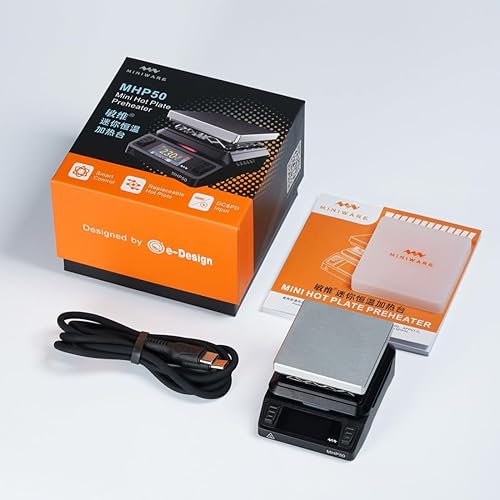 MINIWARE MHP50 Heiß Plate Preheater (Aluminium mit eloxierter Oberfläche) 150W 50x50mm Heizung Mini Smart Konstante TemperaturHeiß 100-350 ° C Lötstation Werkzeug - Cheap-Us