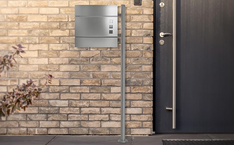 ML-Design ML-654/Briefkastenständer Edelstahl