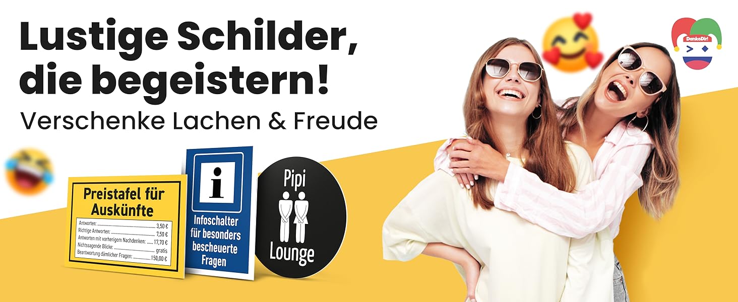 witzige Schilder Geschenkideen lustige Wanddeko Spaßgeschenke Geburtstag Partydeko Gag Spaß Lustig