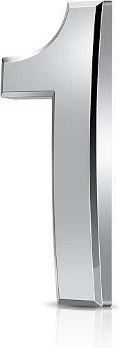 Vicloon Hausnummer, 3 in Silber Acryl Hausnummer,Höhe 7.5cm, Selbstklebende Haus-Nummer, für Tür, Briefkasten, Außen, Anti-Friktion, Wetterfest - Cheap-Us