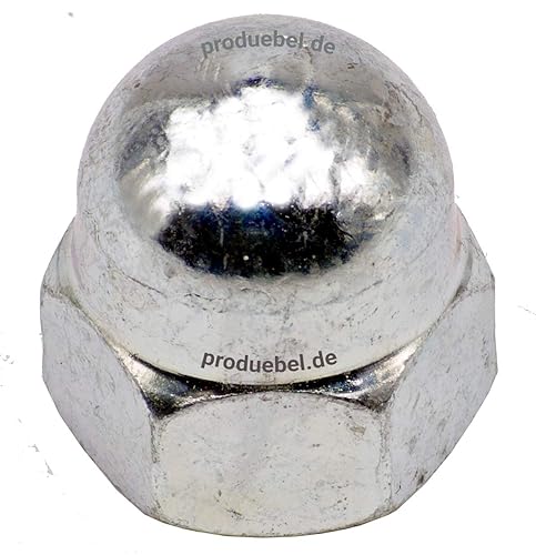 DIN 1587 Sechskant-Hutmutter Stahl verzinkt M3 * 25 Stück - Cheap-Us