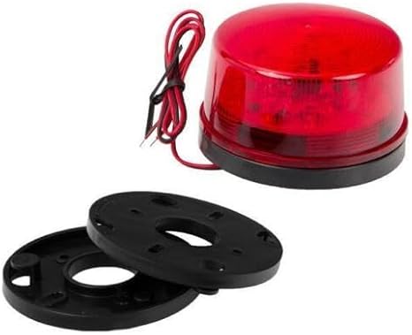 Universal LED Blitzlicht 12V in 2 Farben Rot oder Orange für Innen und Außenbereich geeignet (Rot) - Cheap-Us