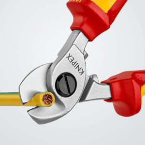 Knipex 95 16 165 Kabelschere für Cu- und Al-Kabel, VDE-geprüft