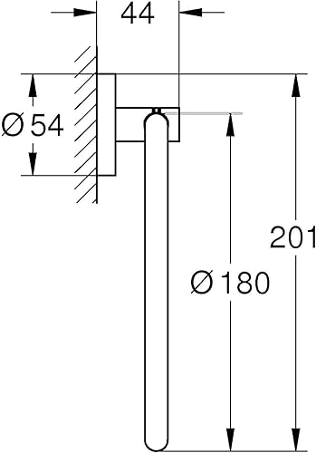 GROHE Start - Handtuchring (verdeckte Befestigung, geeignet zum Bohren oder Kleben), matt schwarz, 411742430 - Cheap-Us